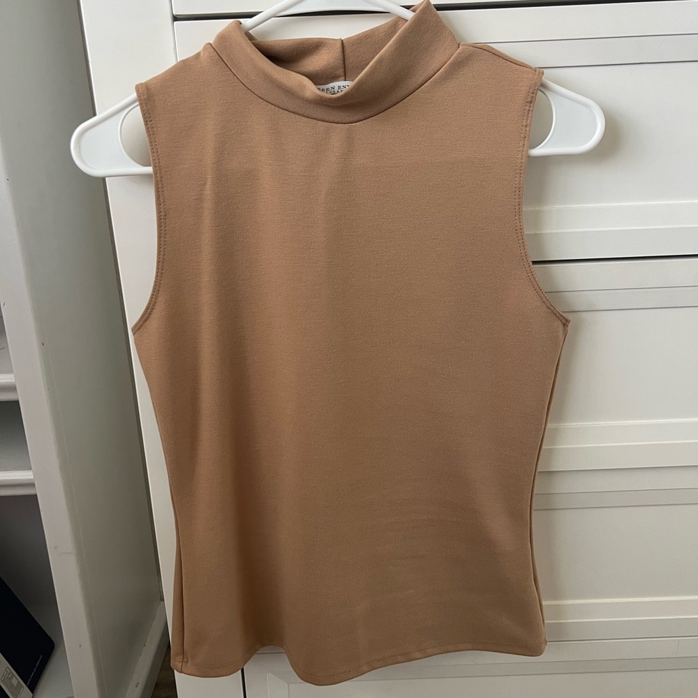 Sleeveless Tan Top